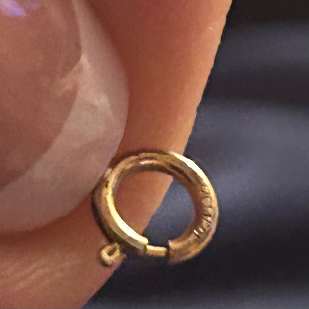 Red Clear Double Interlocking Hearts Pendant 10k … - image 5